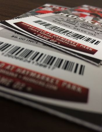 Custom ticket printing services for events, raffles, and more at Lithtex NW.