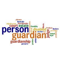 Disaply of many words related to guardianship.