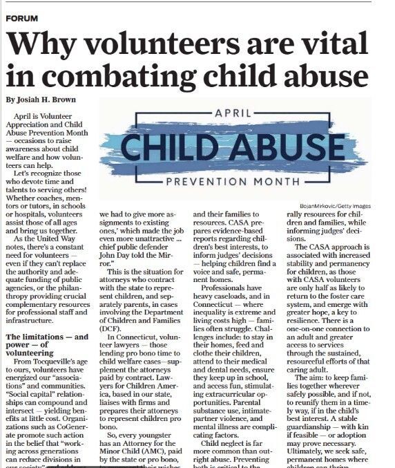 "Why Volunteers Are Vital in Combating Child Abuse"