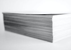 Stack of blank typing paper