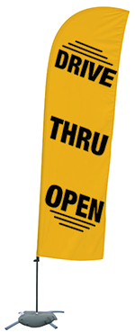 Flag Sail Sign Blade - Drive-Thru Stock Graphic