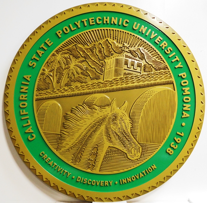 MB2322- Seal of the california State Polytechnic University,2.5-D Engraved Relief