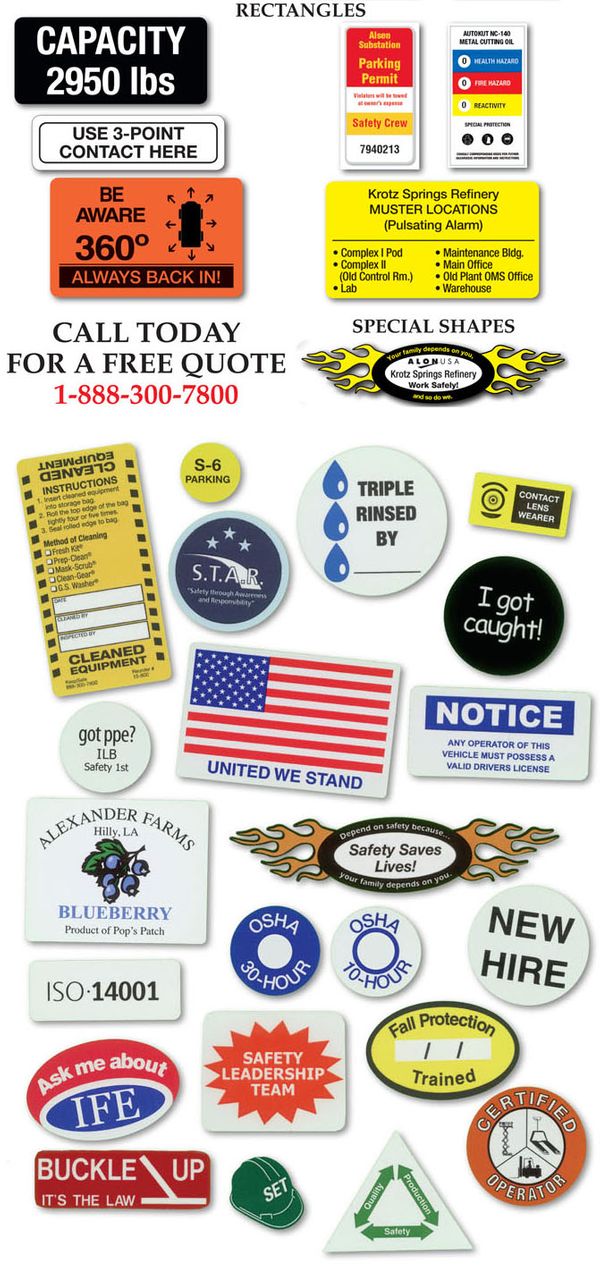 custom labels and decals