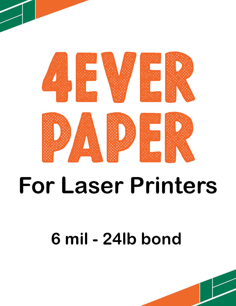 6 mil or 24lb bond Copy Paper