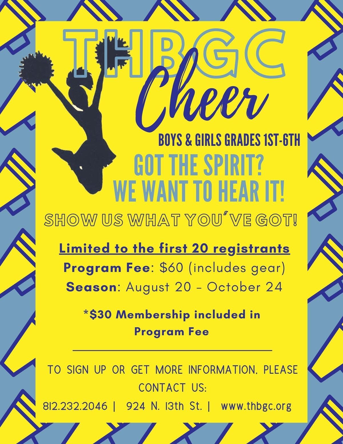 Cheer : Our Sports : Sports : Terre Haute Boys & Girls Club