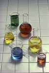 Beakers with Colored Liquid