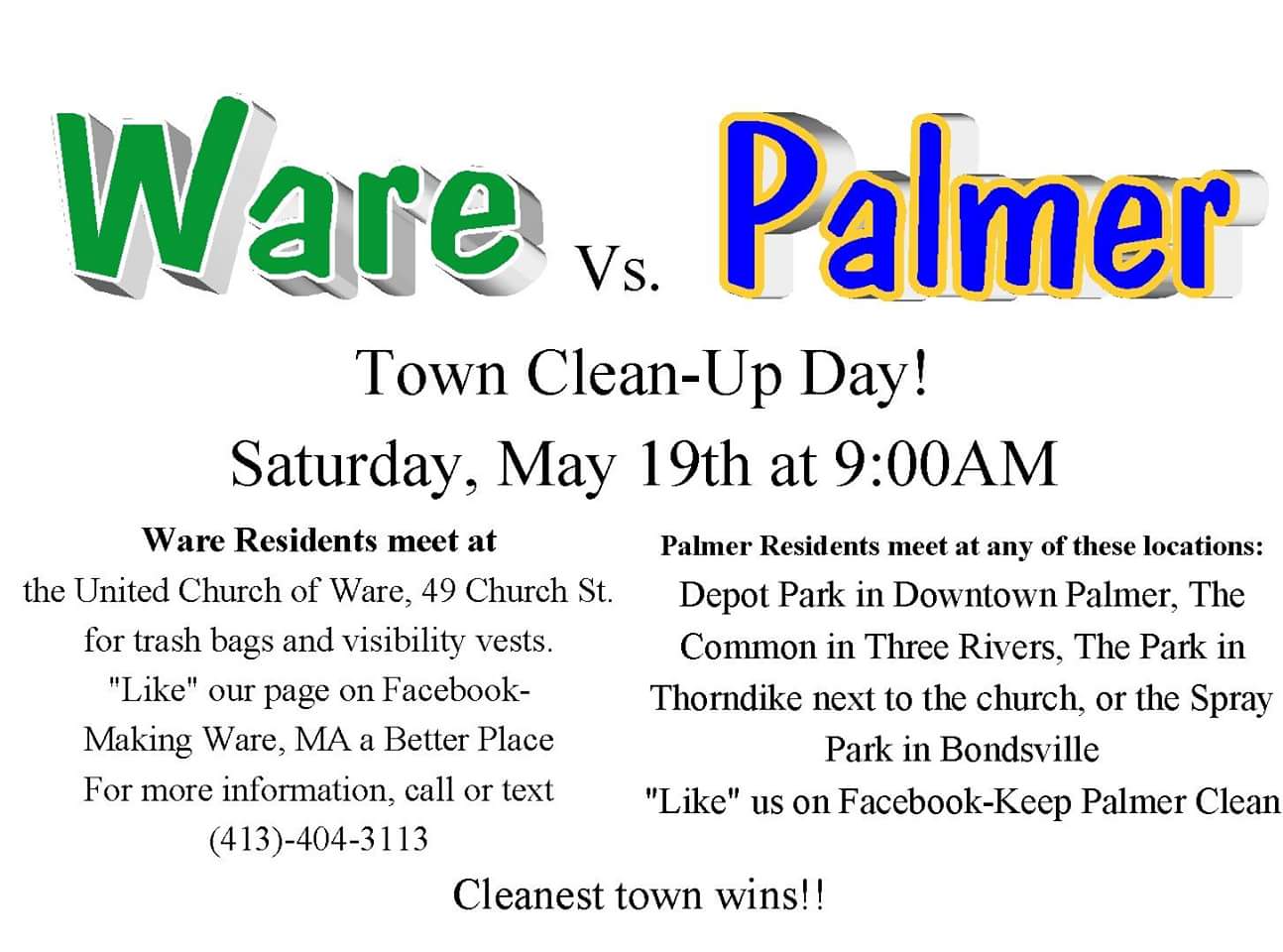 Ware vs. Palmer Town Cleanup Day