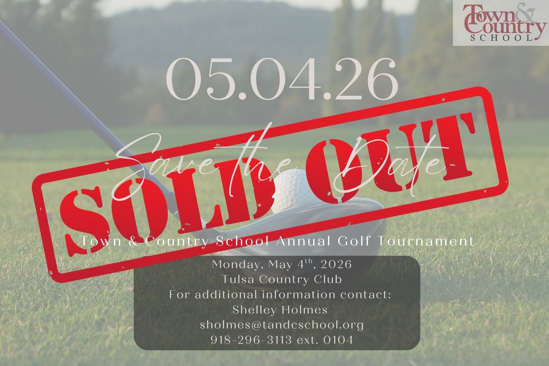 Golf Tournament is Sold Out