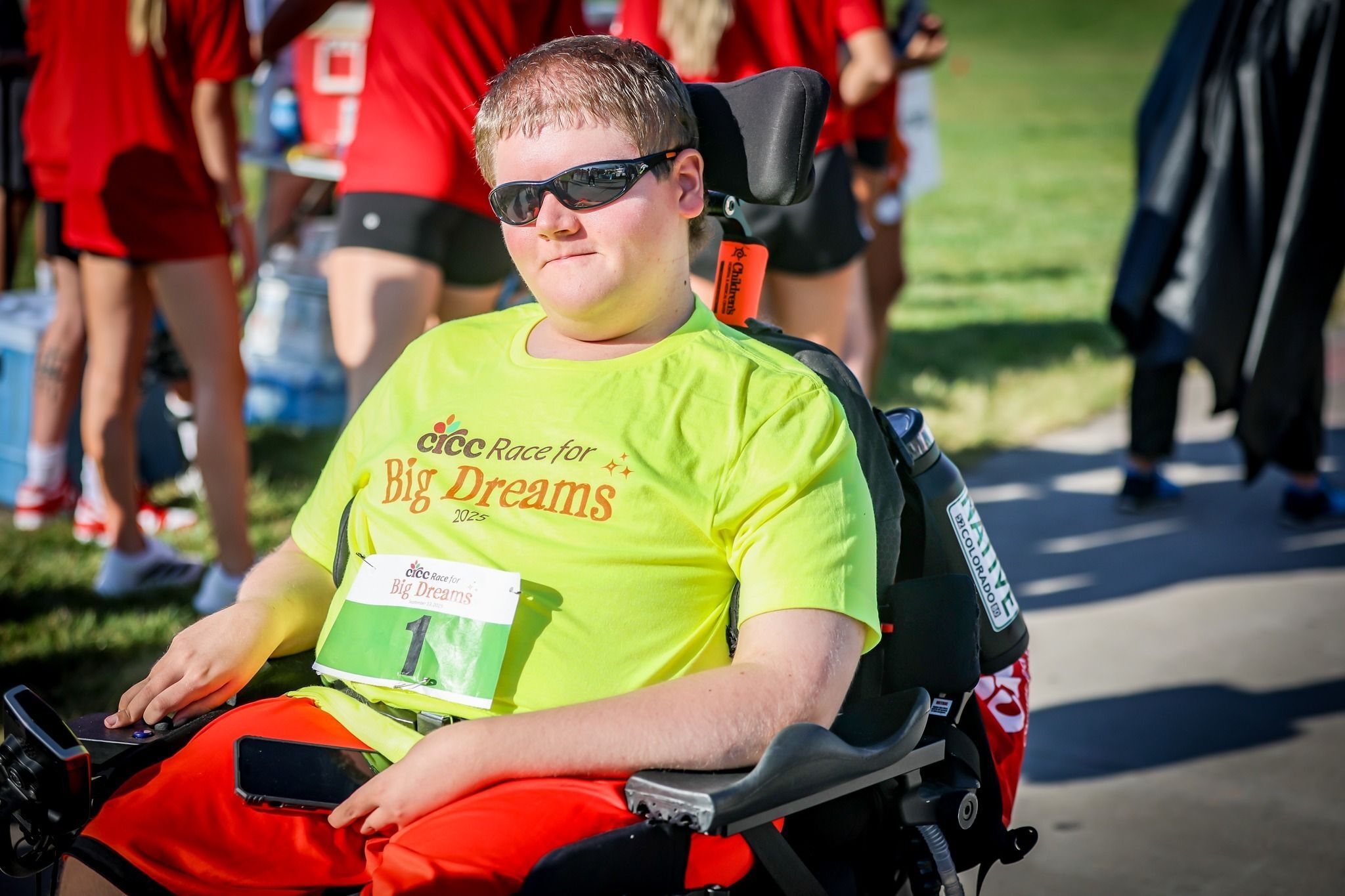 Young man in wheelchair at the Race for Big Dreams