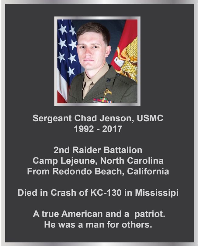 KP-3010 - Memorial Plaque for Sergeant Chad Jenson, USMC, 2.5-D Giclee Photo