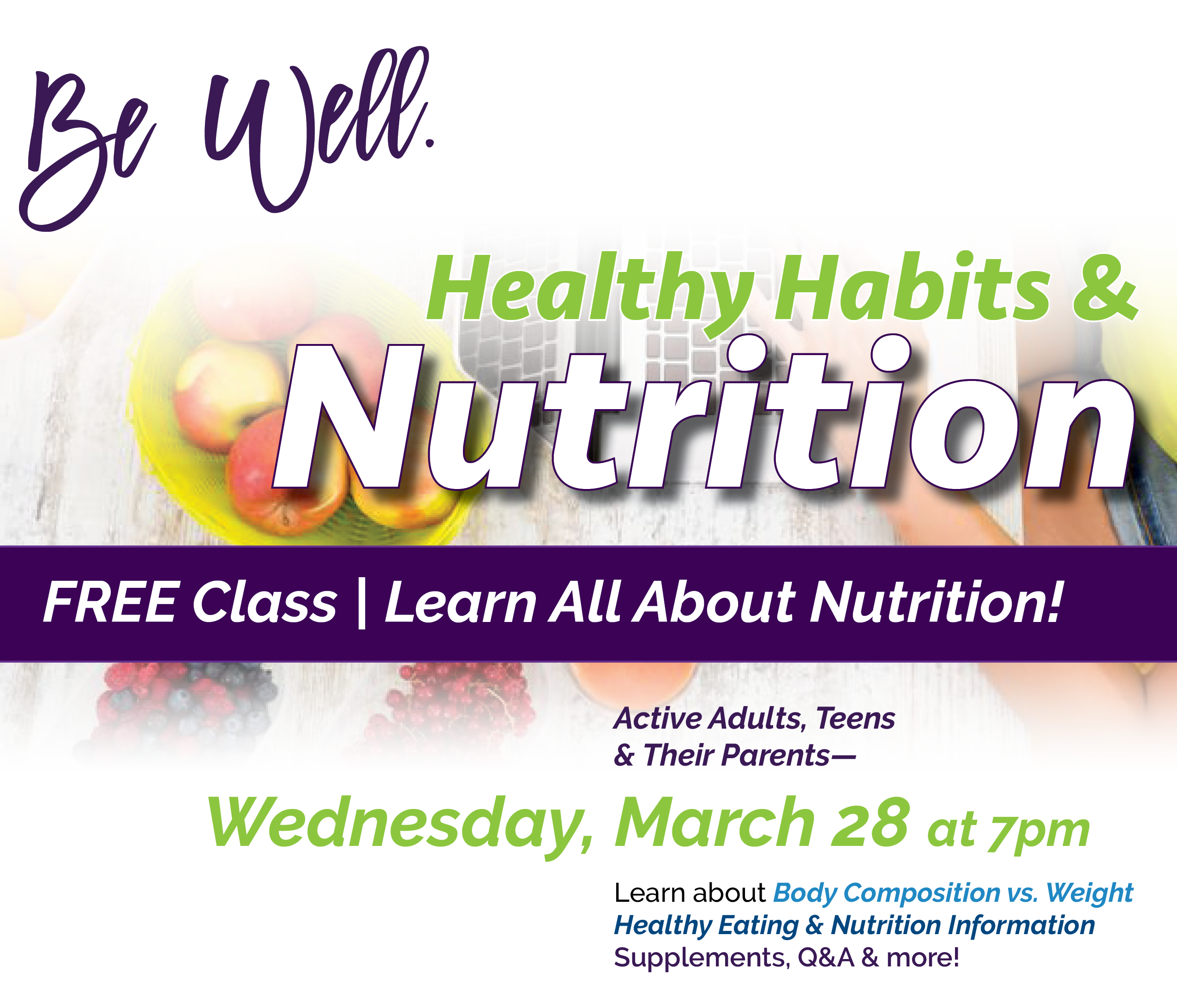 Nutrition FREE Class | Rachel Hall, ATC