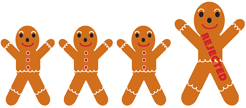 Non standard size gingerbread man