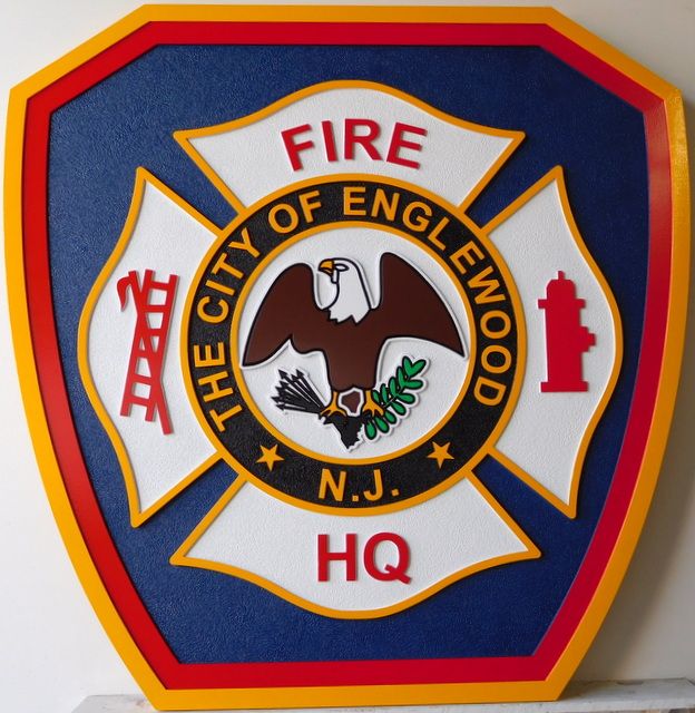 CB5570 - Firefighter Badge, Multi-level Relief 