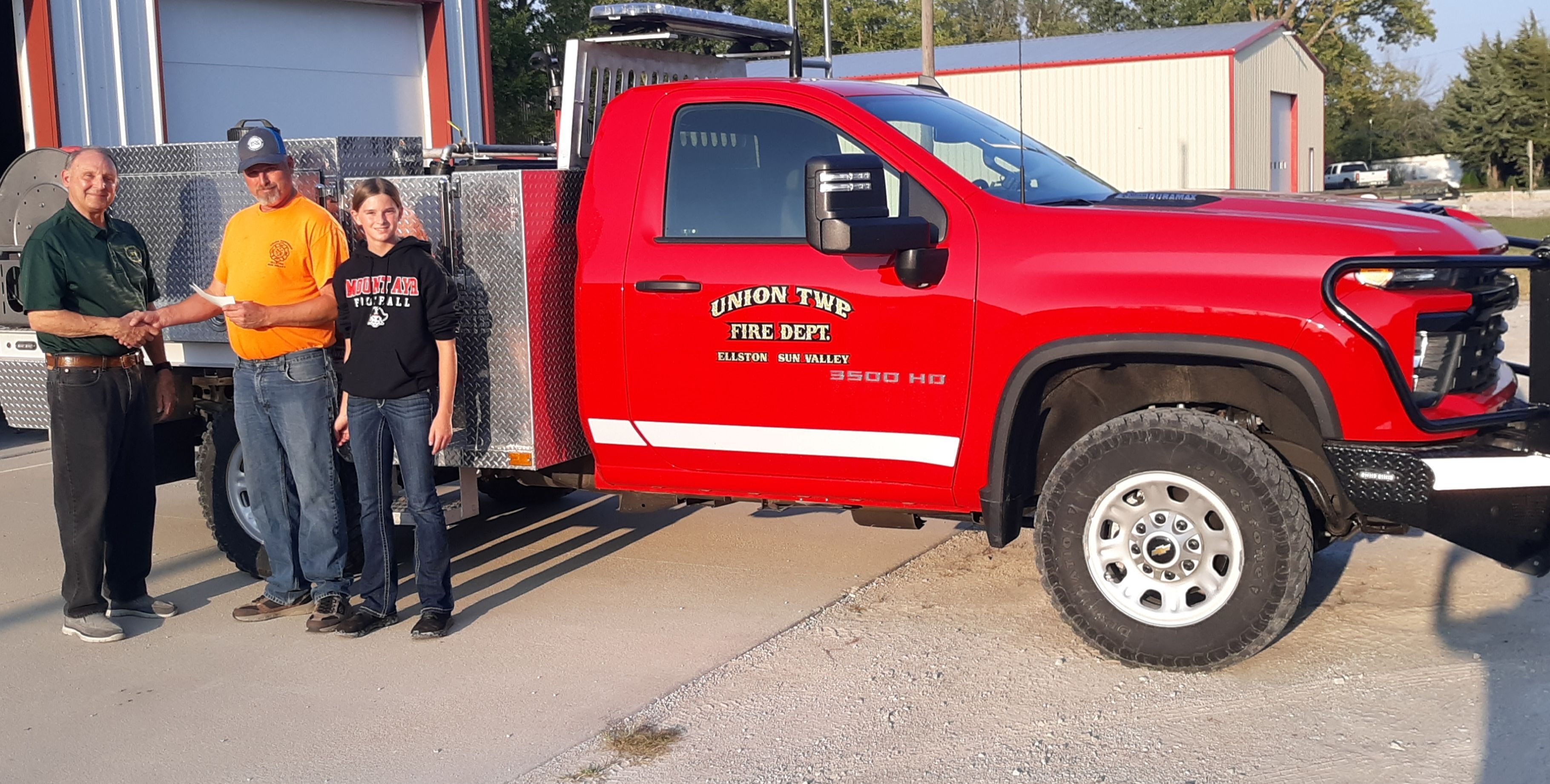 $1000 to the Union Township Fire Department!