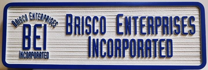 S28150 - Carved and Sandblasted Wood Grain Sign for Brisco Enterprises Inc., 2.5-D Artist-Painted 