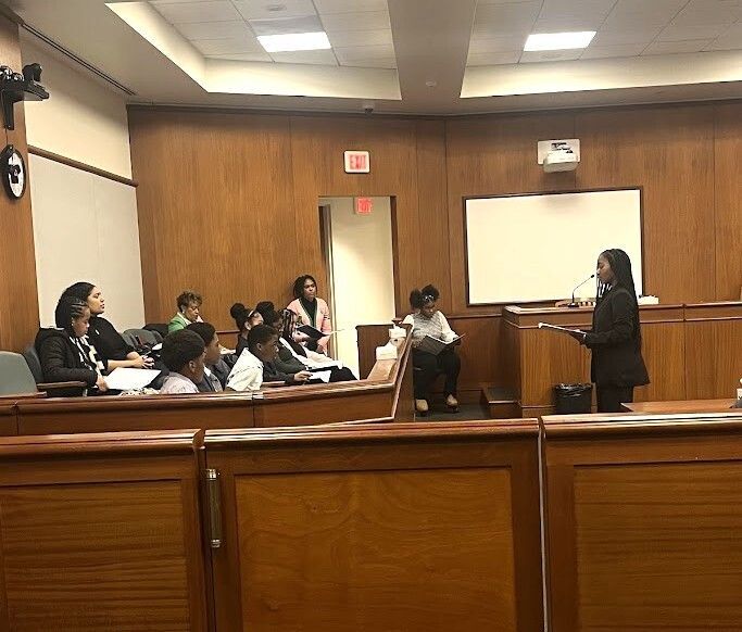 student in mock trial