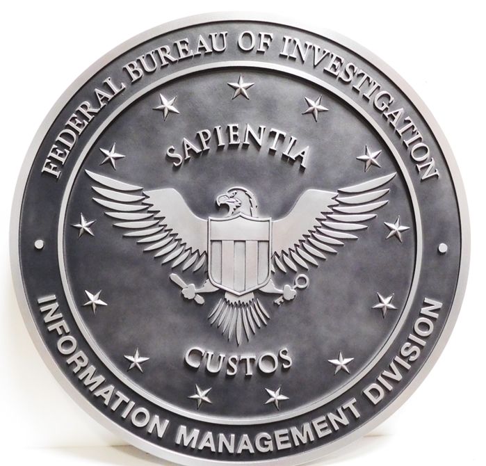 AP-2445 - Seal of the Information Management Division, FBI, Aluminum-Plated