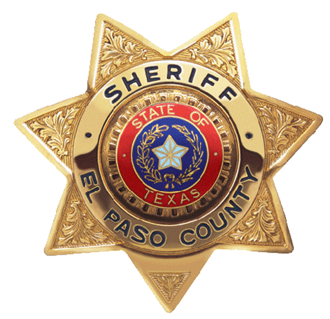 PP-1685 - Carved Wall Plaque of the Star Badge of the Sheriff, El Paso County, Texas, Gold Leaf Gilded