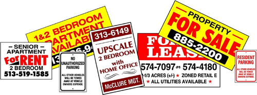 Yard and Real Estate Signs & Banners