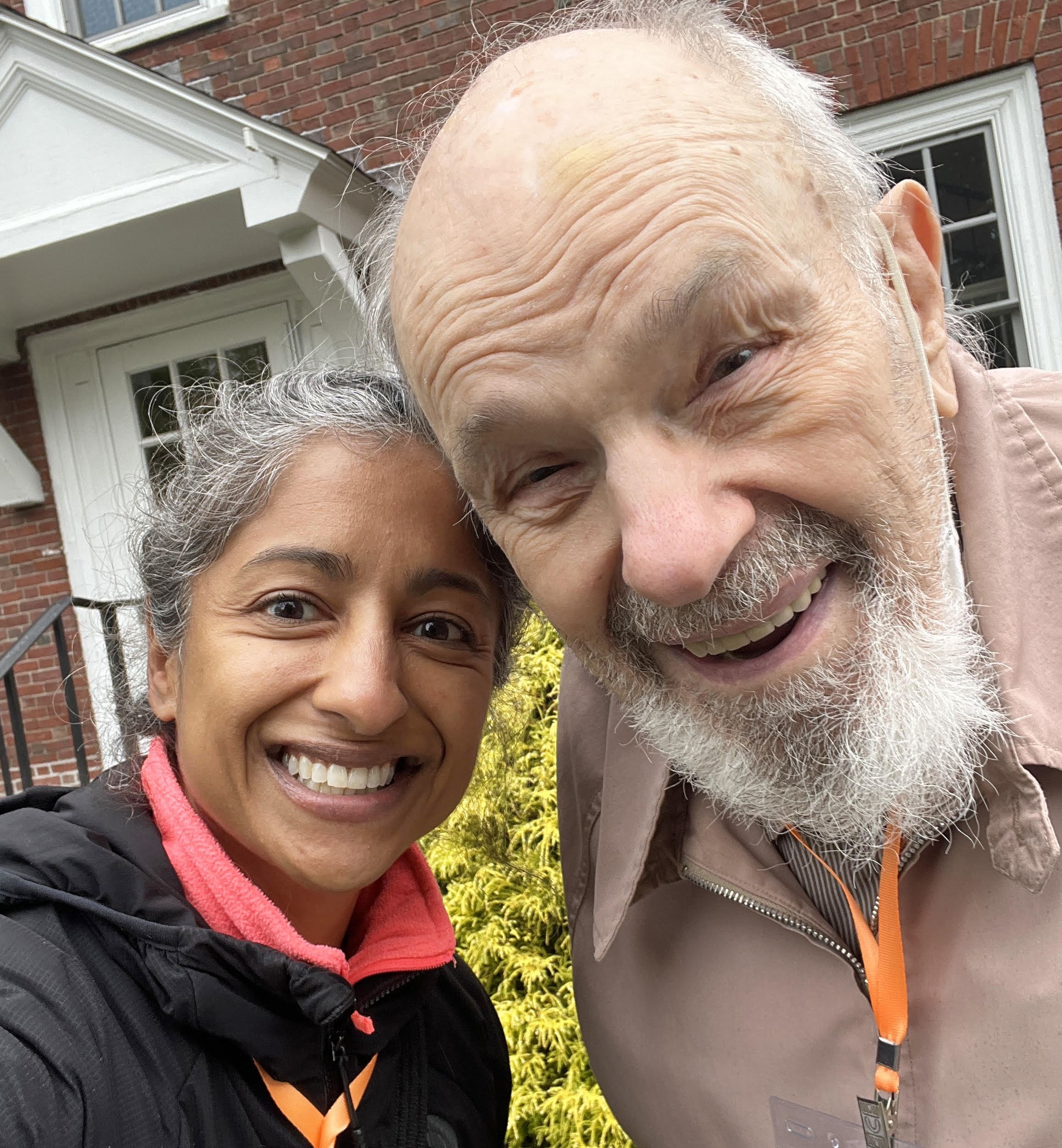 FriendshipWorks Friendly Visiting volunteer Pooja Agarwal & program participant Peter McIntyre.