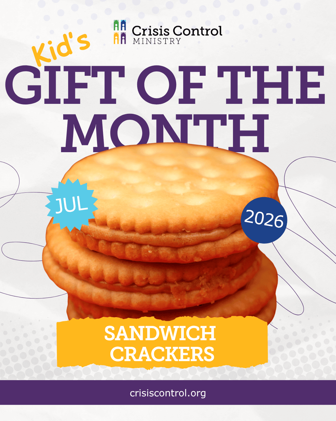 July 2026 Kid's Gift of the Month - Snack Crackers
