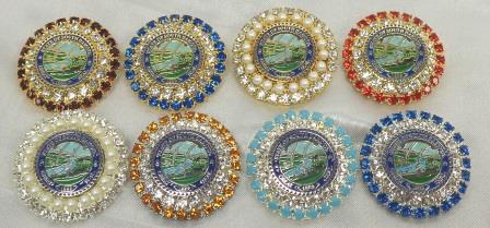 SD State Seal Jeweled Broach
