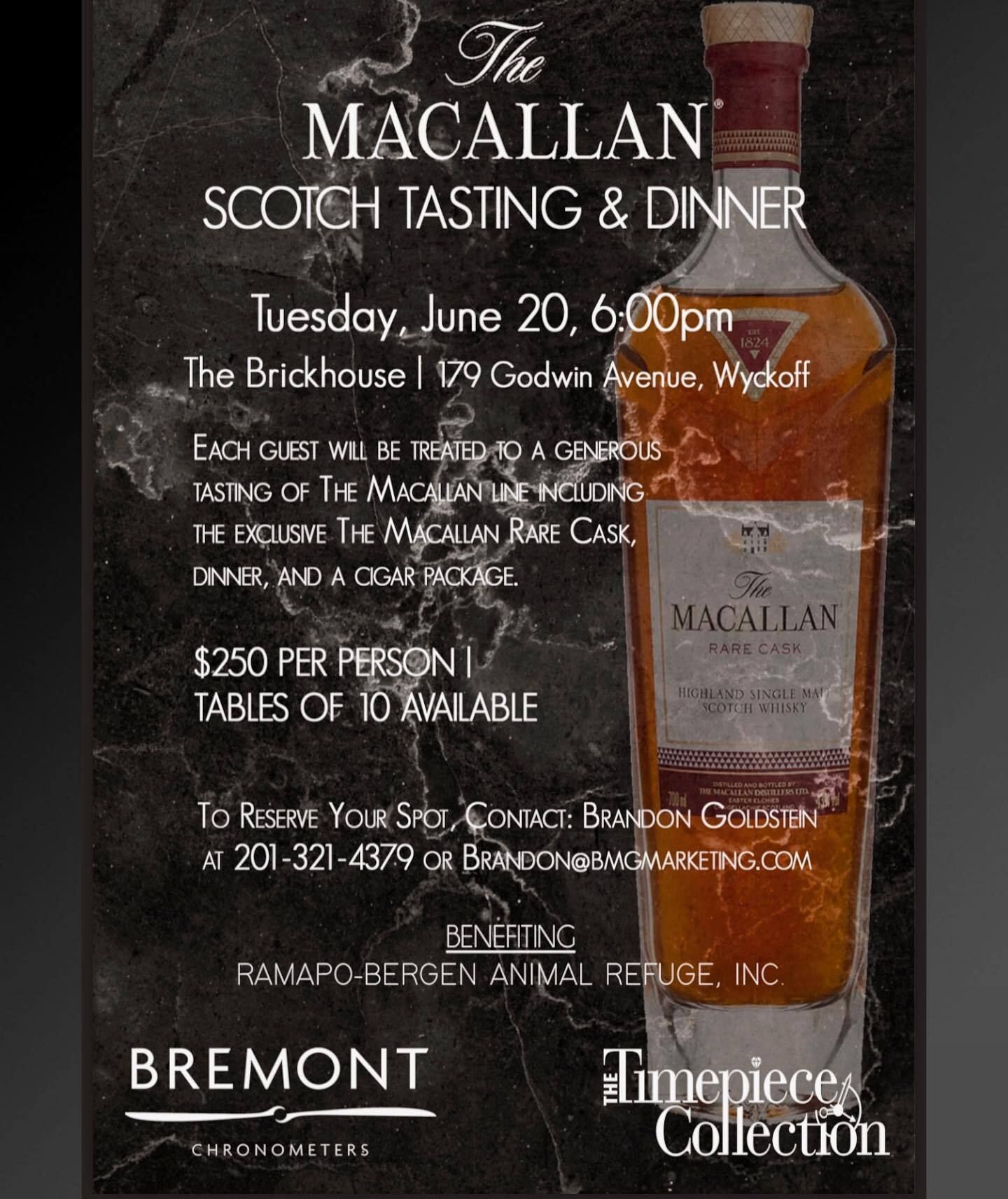 The Macallan Scotch Tasting & Dinner