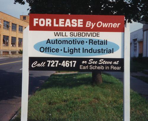 Real Estate "For Lease" Post & Panel Sign