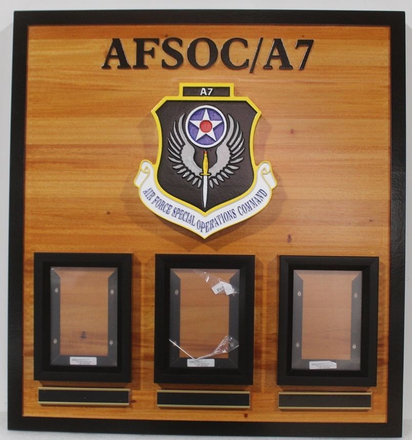 LP-3606 - Redwood Chain of Command Photo Board for the US Air Force  Special Operations Command (AFSOC) A7.