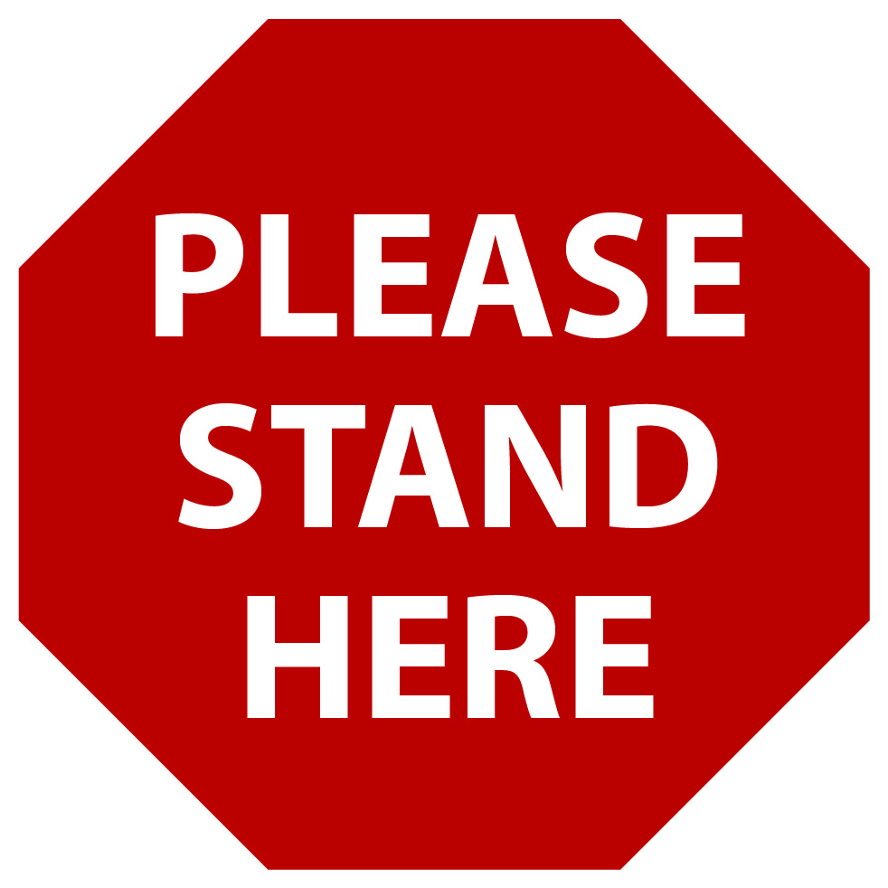 Please Stand Here Octagon - Red (Clone)