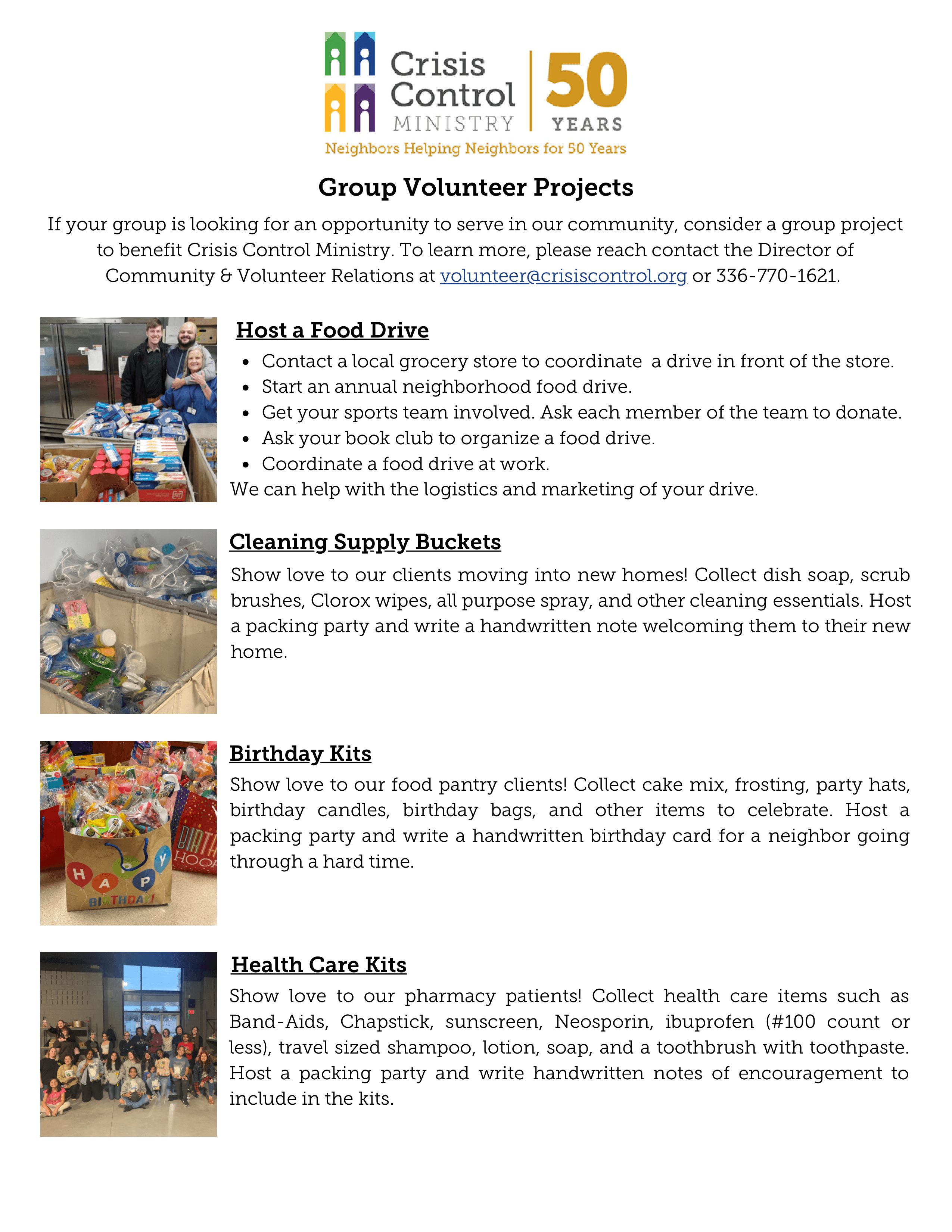 Volunteer Group Projects