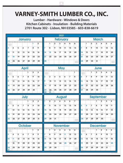 Year-at-a-Glance Wall Calendar 22" x 28" -  Top Imprint DL-2280