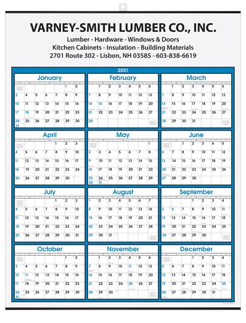 Year-at-a-Glance Wall Calendar 22" x 28" -  Top Imprint DL-2280