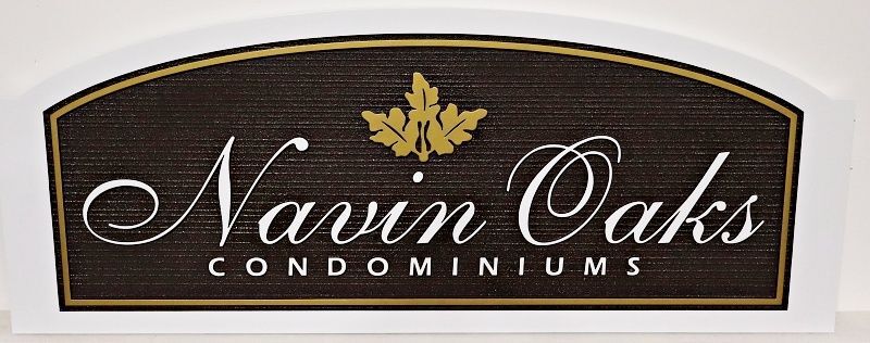 K20186A - Entrance Address Sign for "Navin Oaks Condominiums" 
