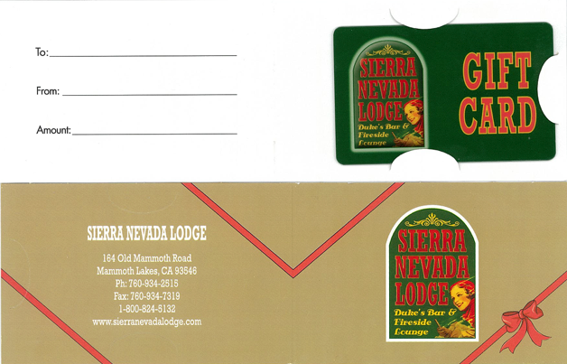 Sierra Nevada Lodge Gift Card Carrier