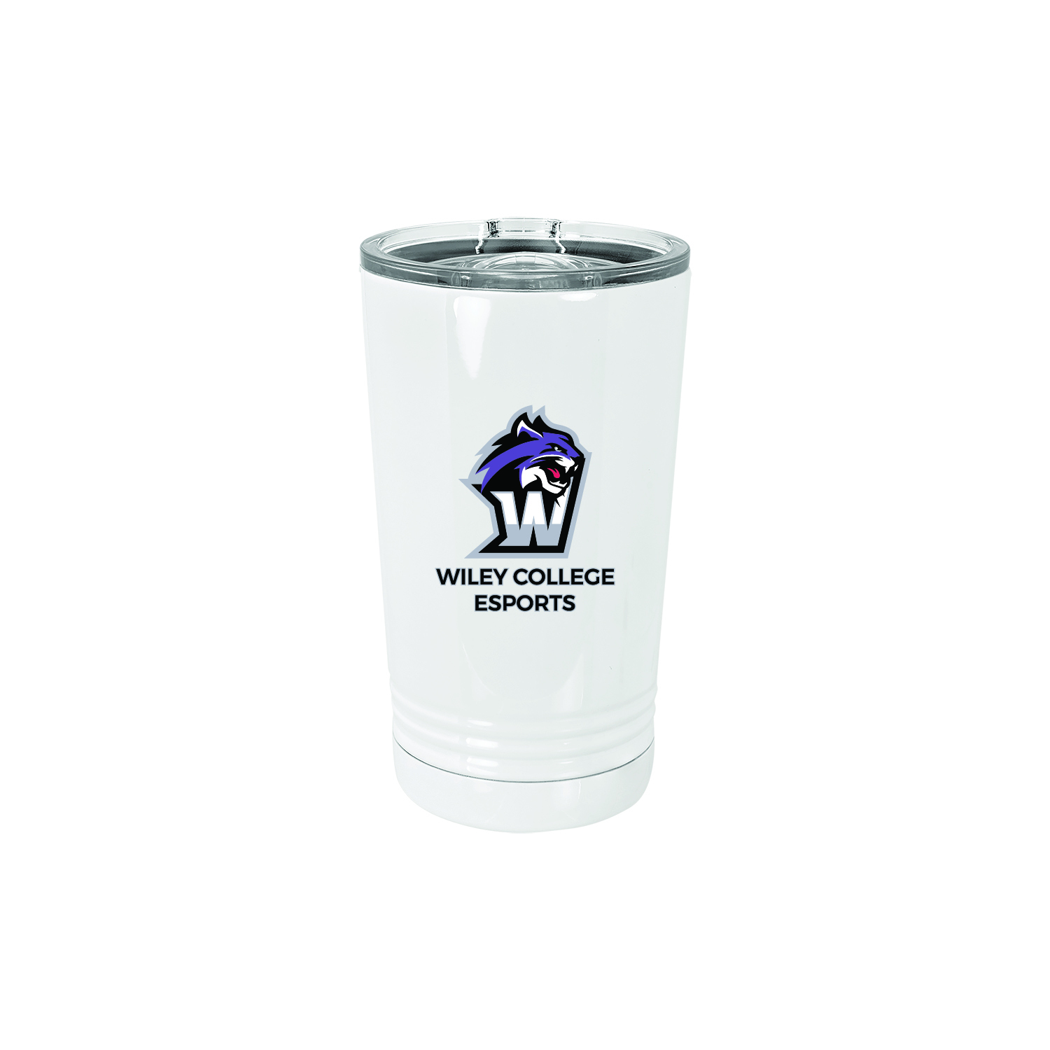 WILEY COLLEGE White 16 oz. Polar Camel Pint with Slider Lid