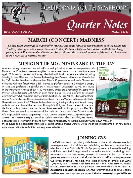 March 2020 Quarter Notes