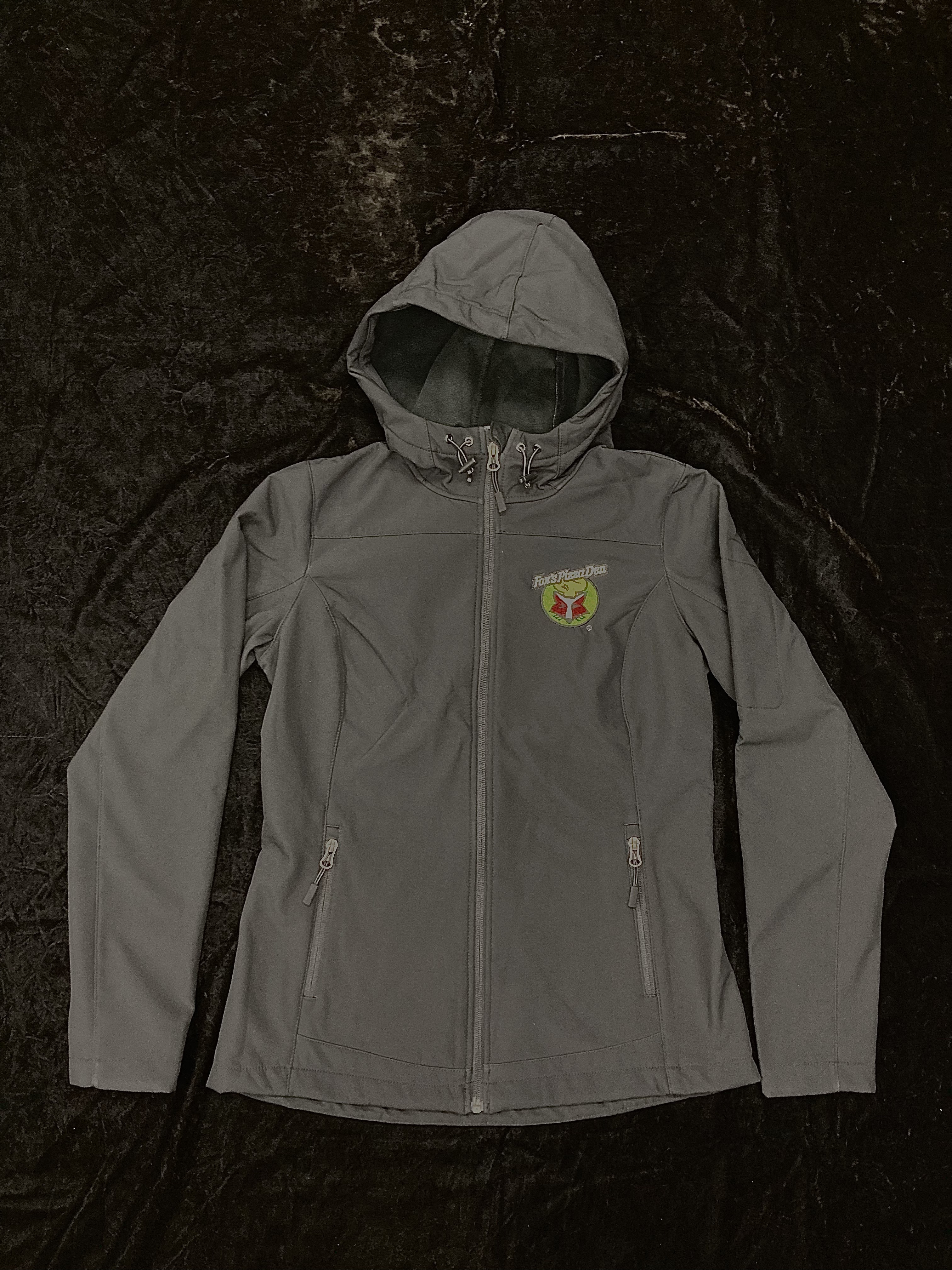 SALE Fox's Logo - LADIES Small Black Full-Zip Jacket