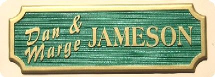 I18832 - Carved and Sandblasted HDU Residence Name Sign