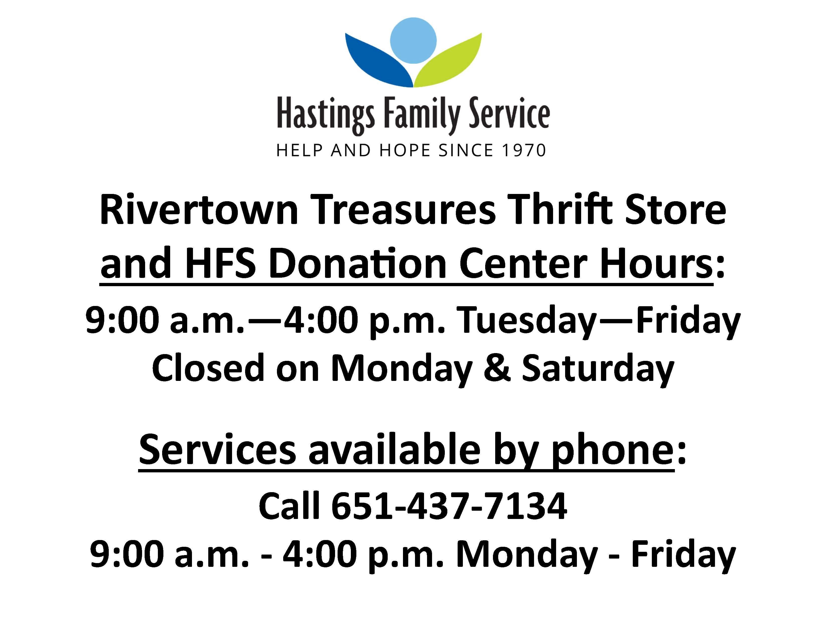 HFS Updates Operating Hours