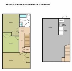 Second Floor Plan with Basement