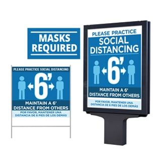 Social Distancing Poster, Signs, & Banners