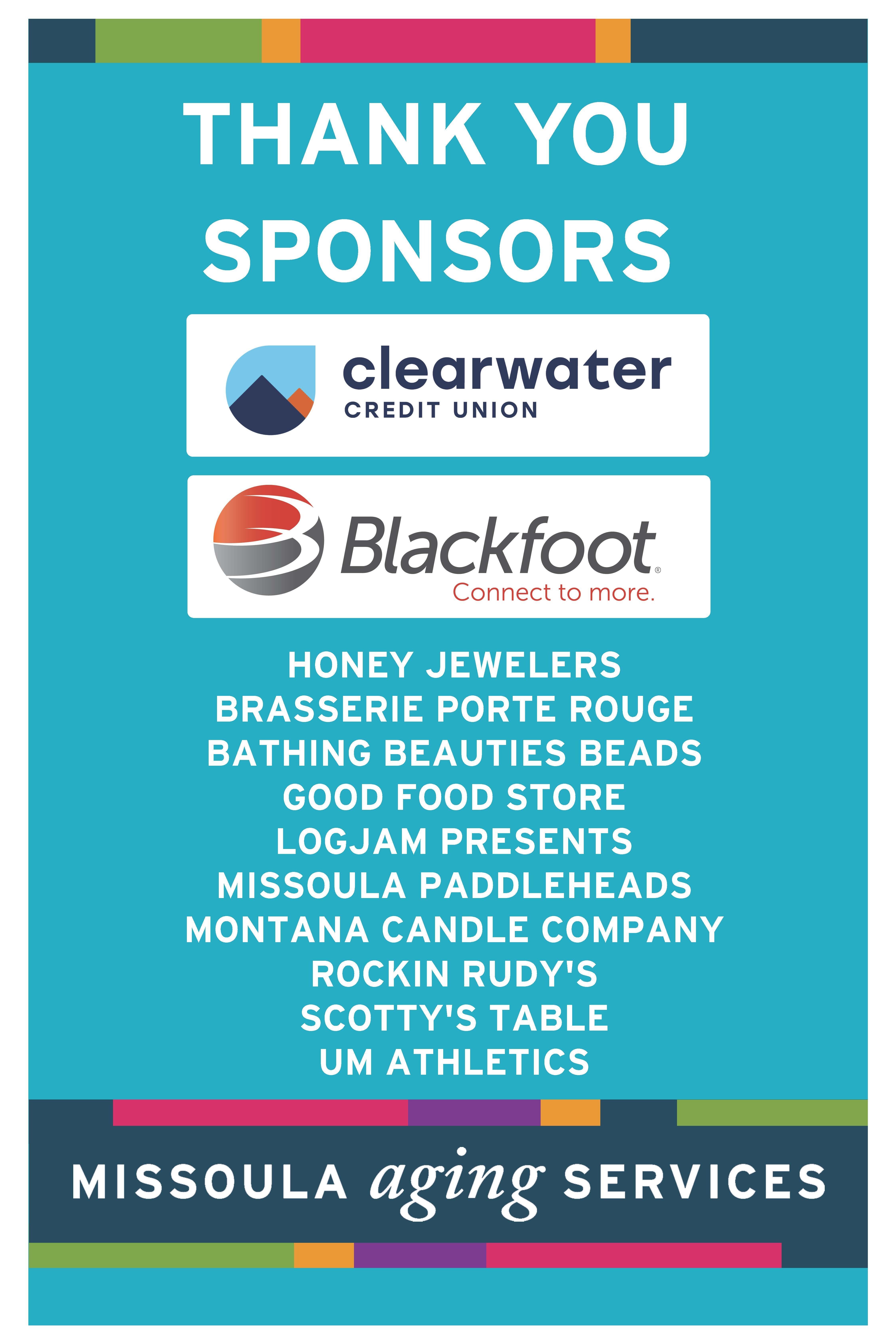 Thank you Sponsors List including Clearwater Credit Union link