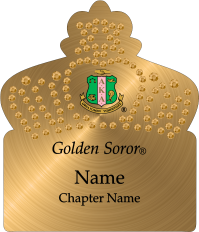Golden Crown Bling Name Badge