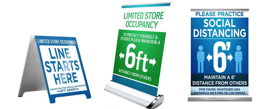 Social Distancing Poster, Signs, Banners, Floor Graphics, and more...