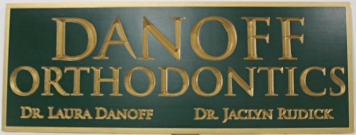 BA11680 - Custom Carved Sign for "Danoff Orthopedics"