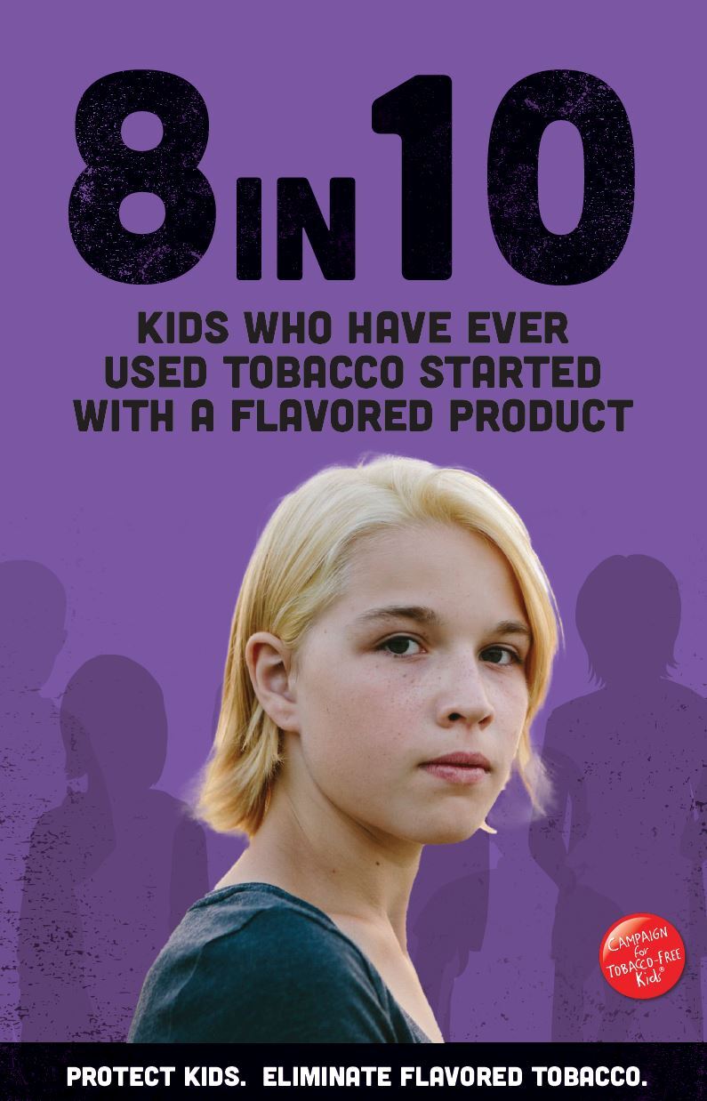 “8 in 10 Use Flavors” 24x36 in poster
