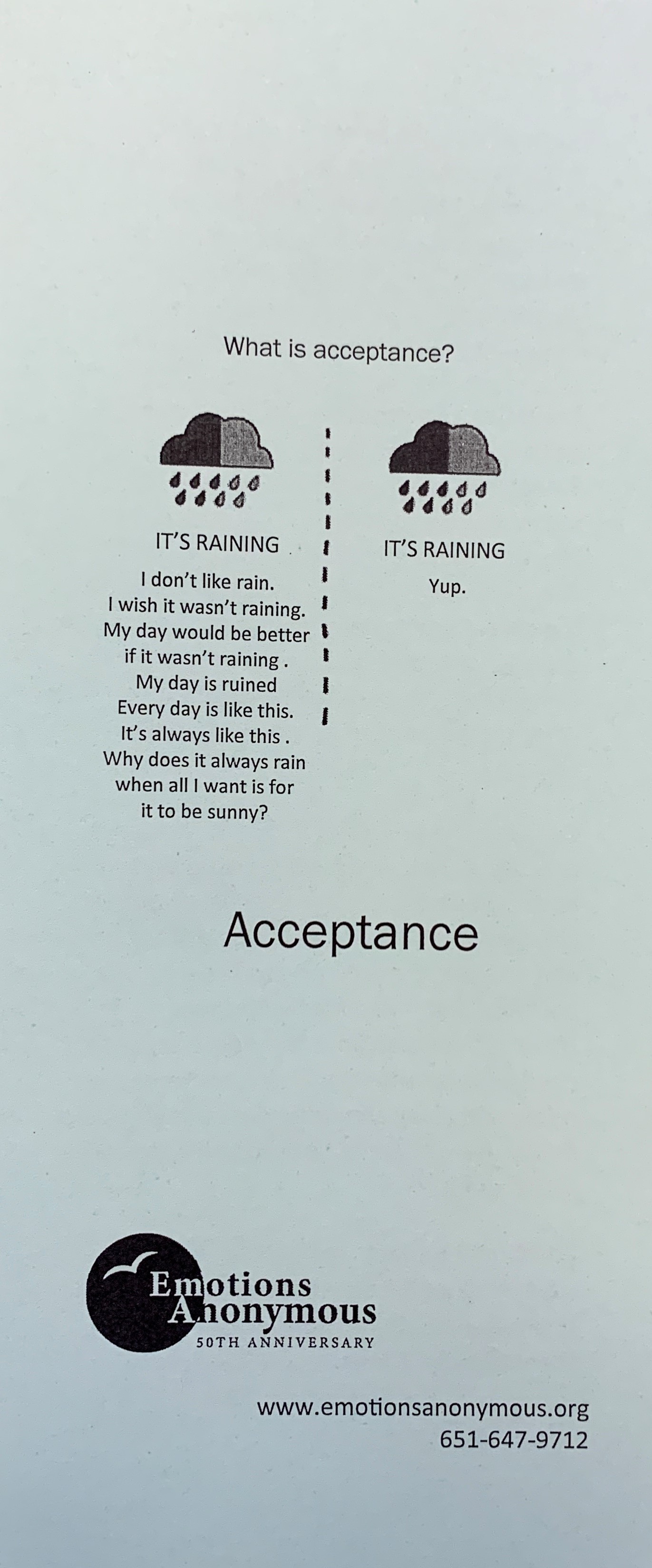 Item #90 — "Acceptance" Pamphlet (New in 2021)
