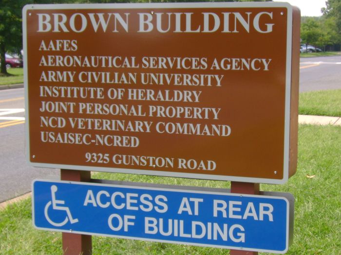Brown Building Site Sign
