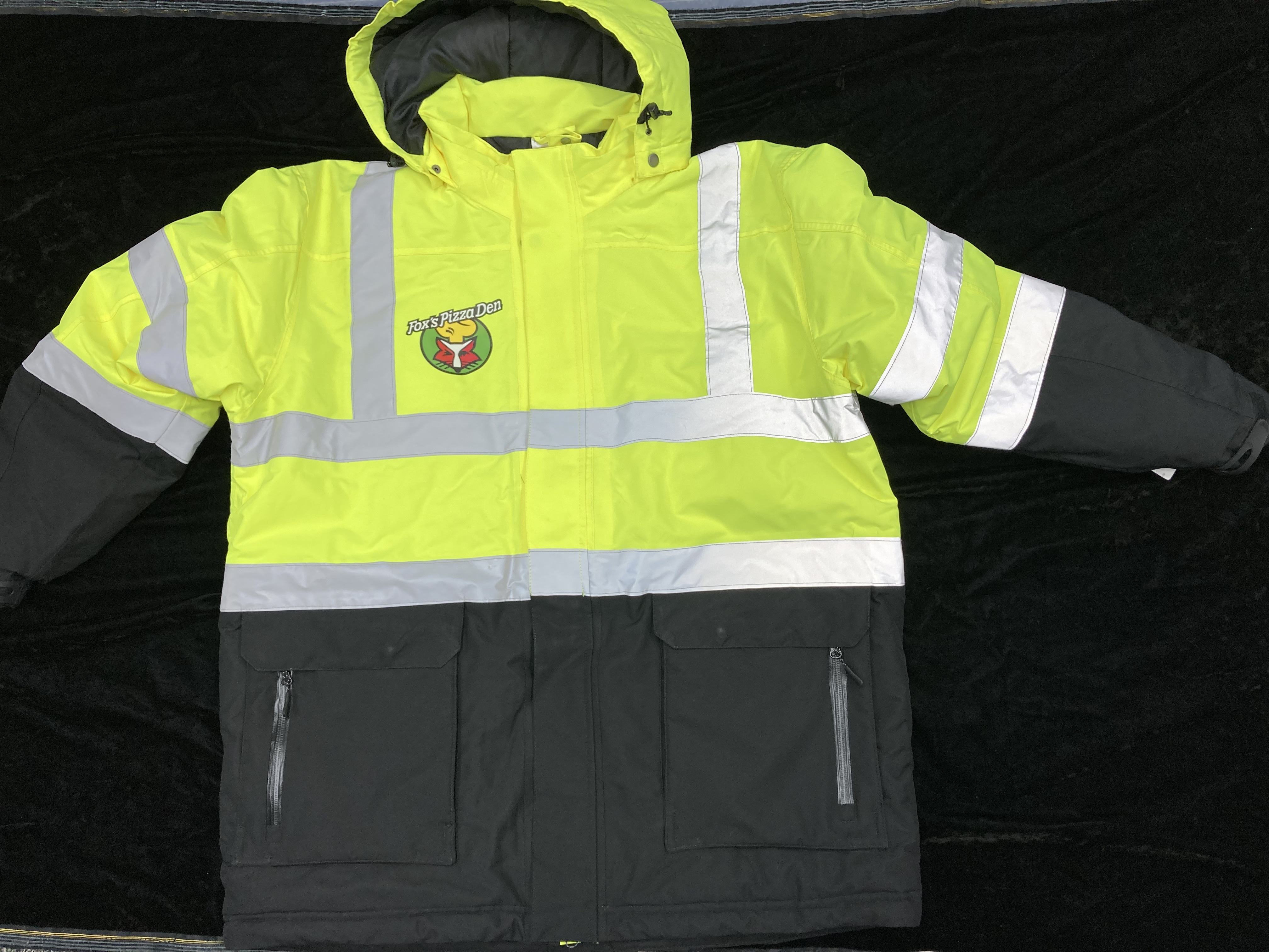 SALE Fox's Logo - 2XL Safety Yellow/Black Jacket